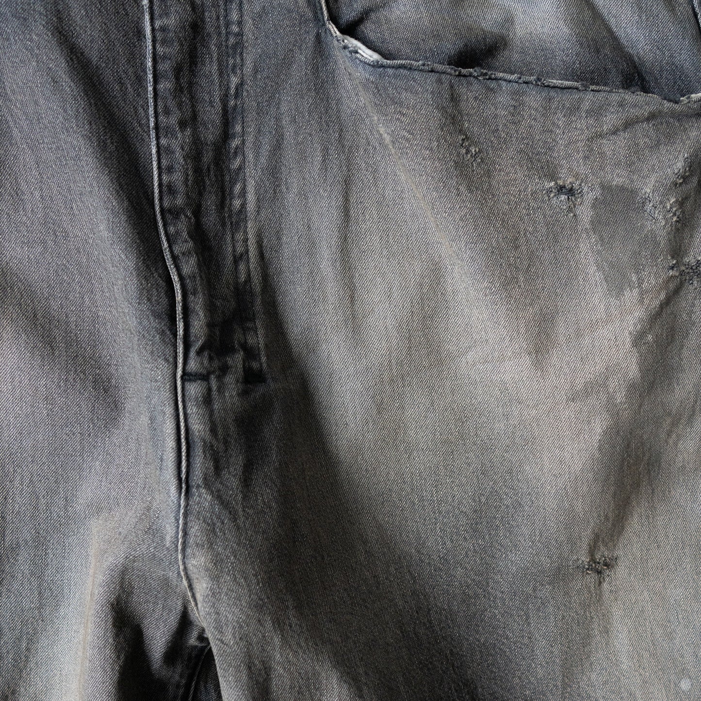 ANCELLM / DENIM WIDE SLACKS "BLACK"