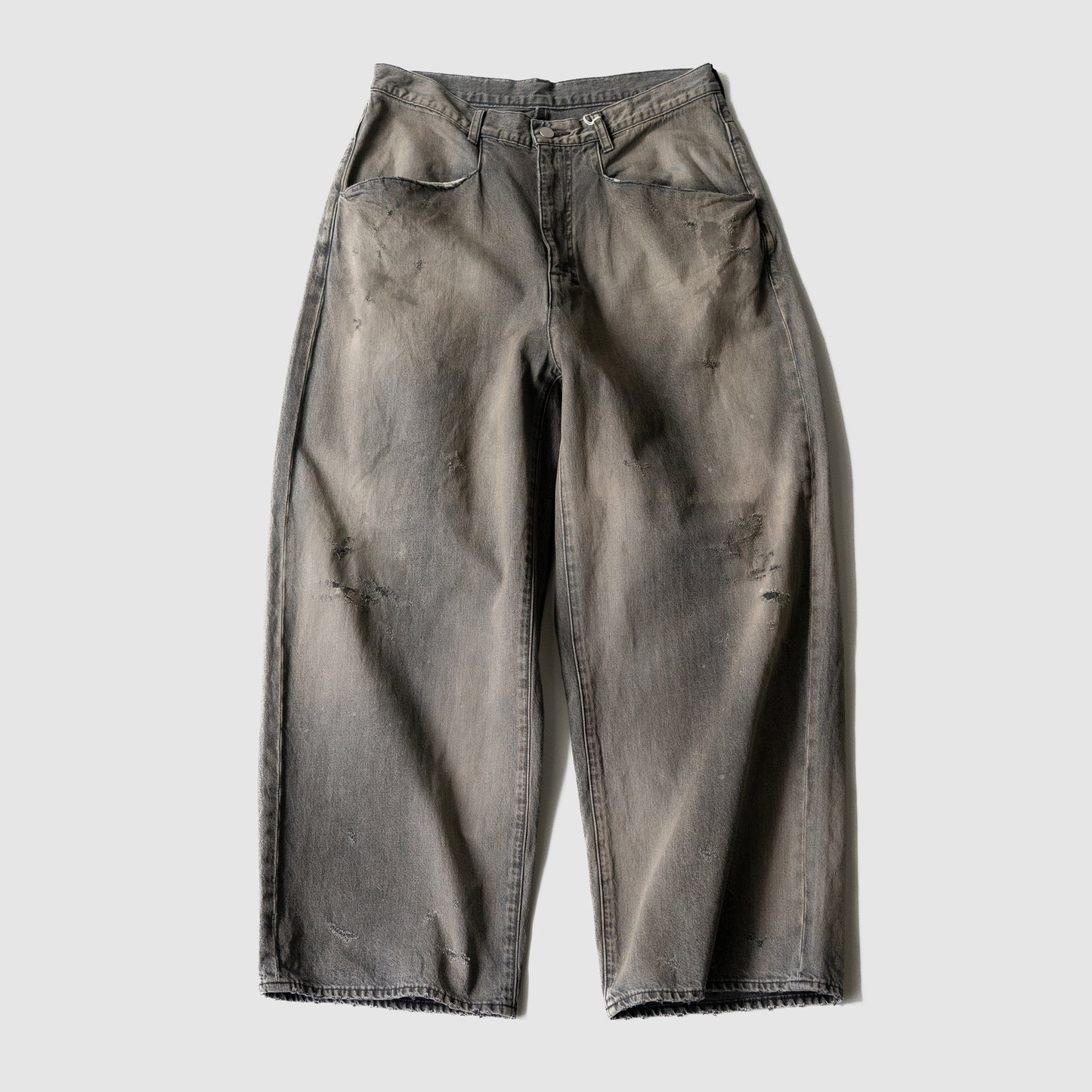 ANCELLM / DENIM WIDE SLACKS "BLACK"