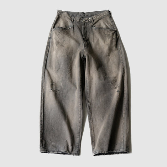 ANCELLM / DENIM WIDE SLACKS "BLACK"