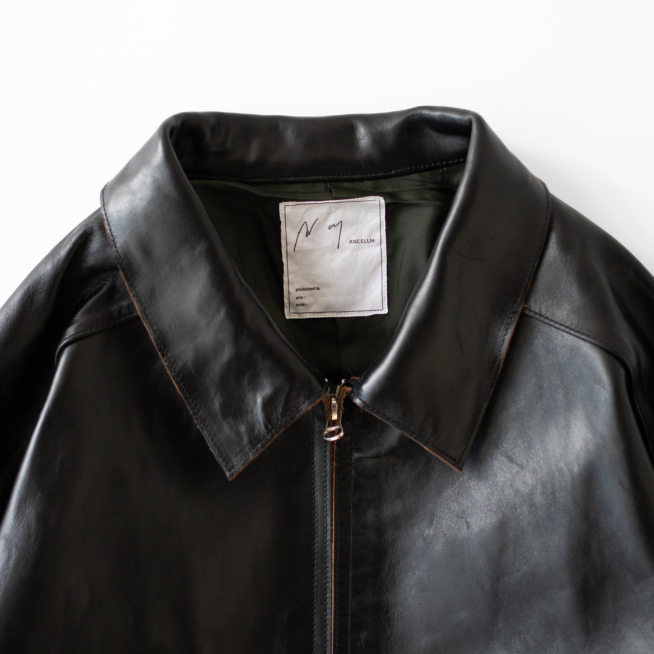Ancellm H.L ZIP UP JACKET レザージャケット