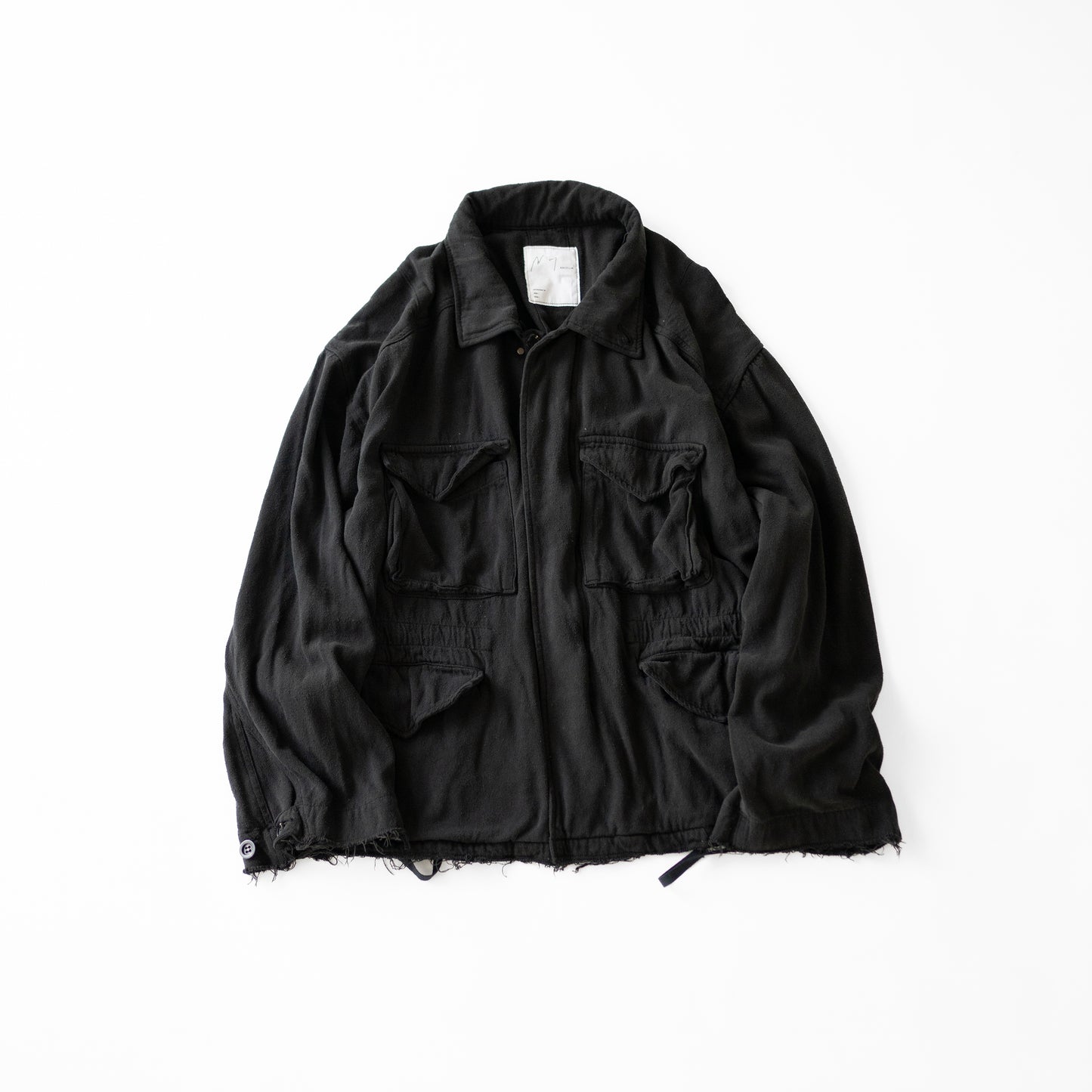 ANCELLM / SILK SUEDE FIELD JACKET "BLACK"