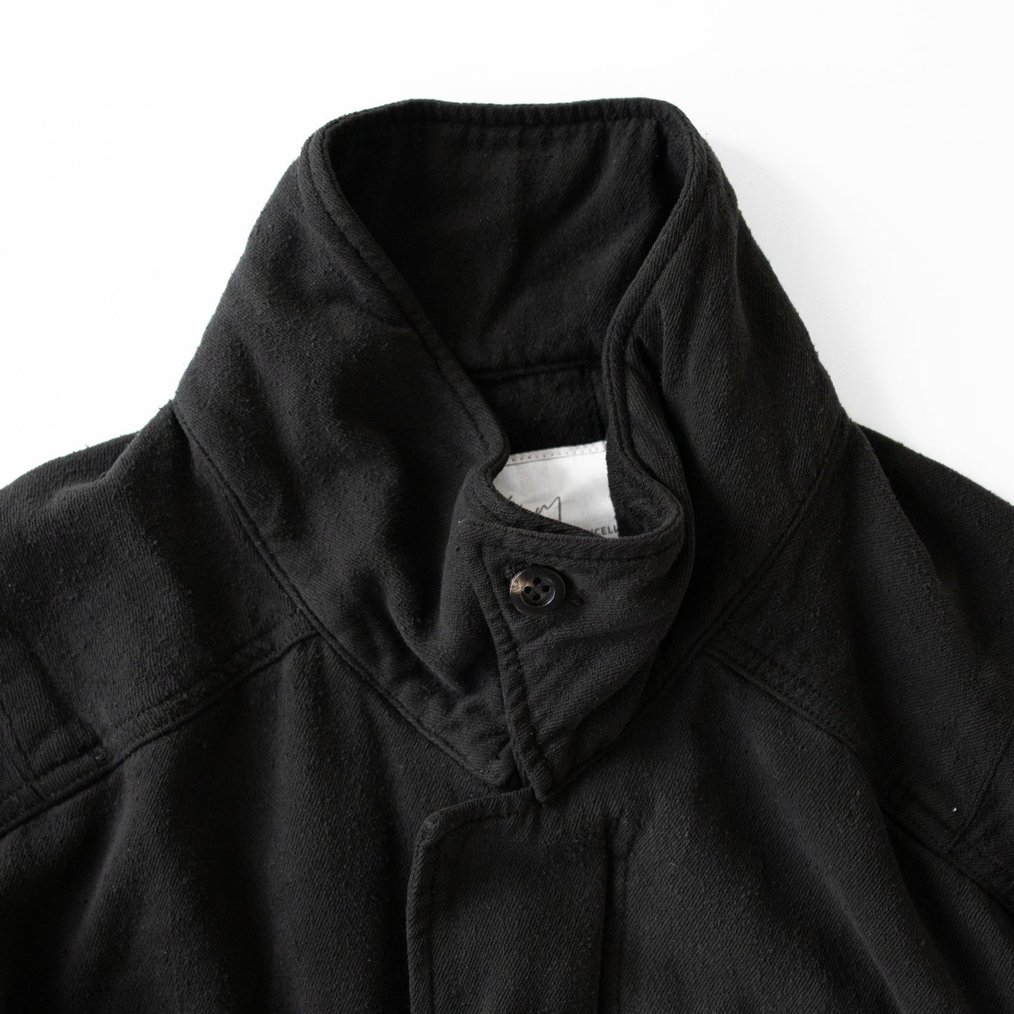 ANCELLM / SILK SUEDE FIELD JACKET "BLACK"