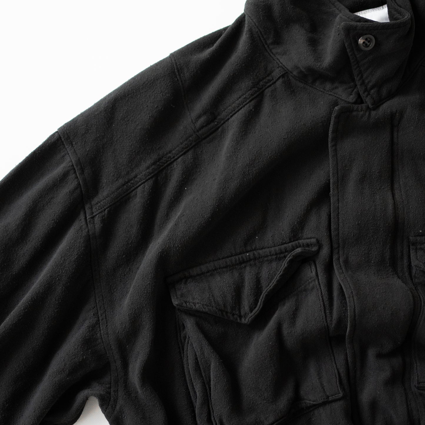 ANCELLM / SILK SUEDE FIELD JACKET "BLACK"