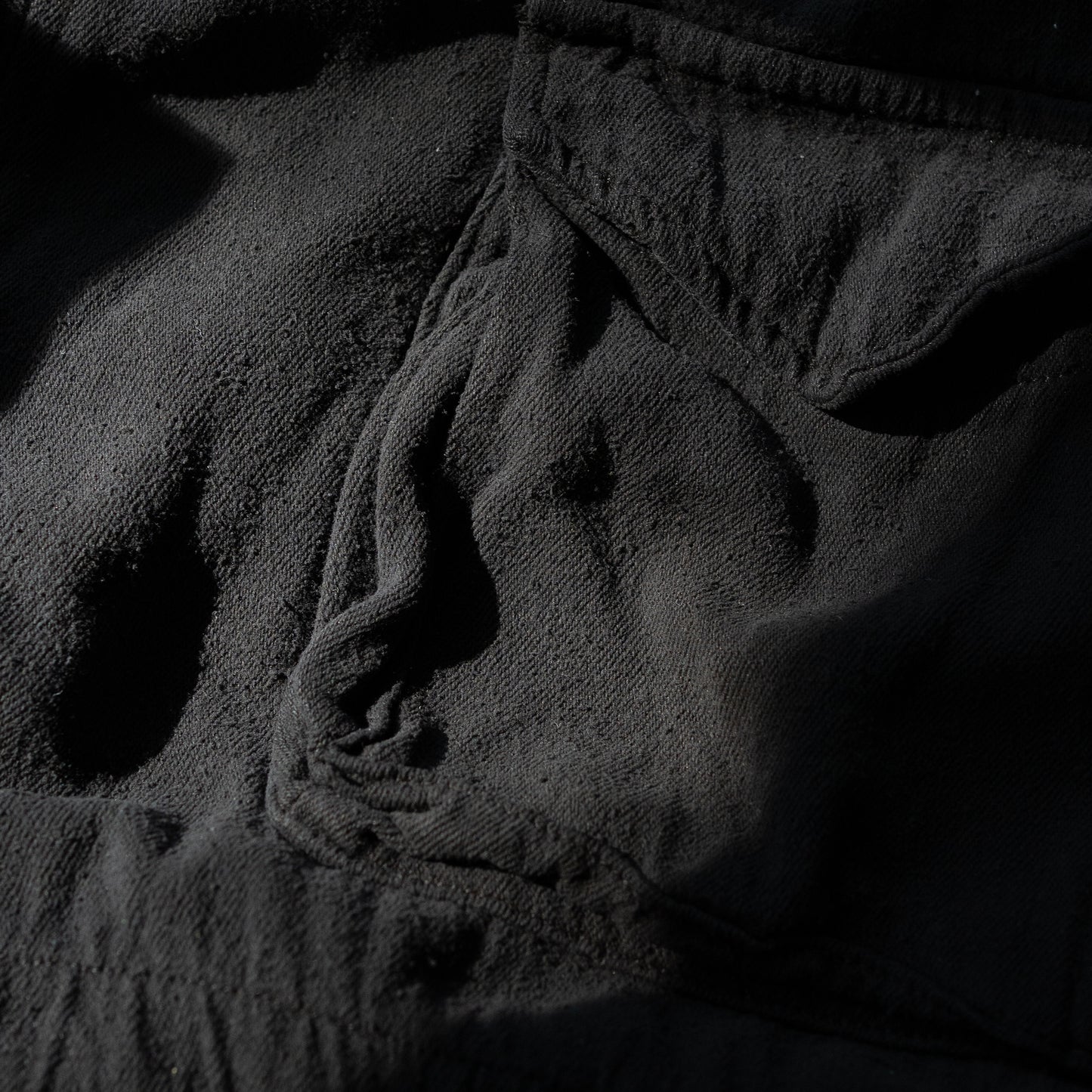 ANCELLM / SILK SUEDE FIELD JACKET "BLACK"