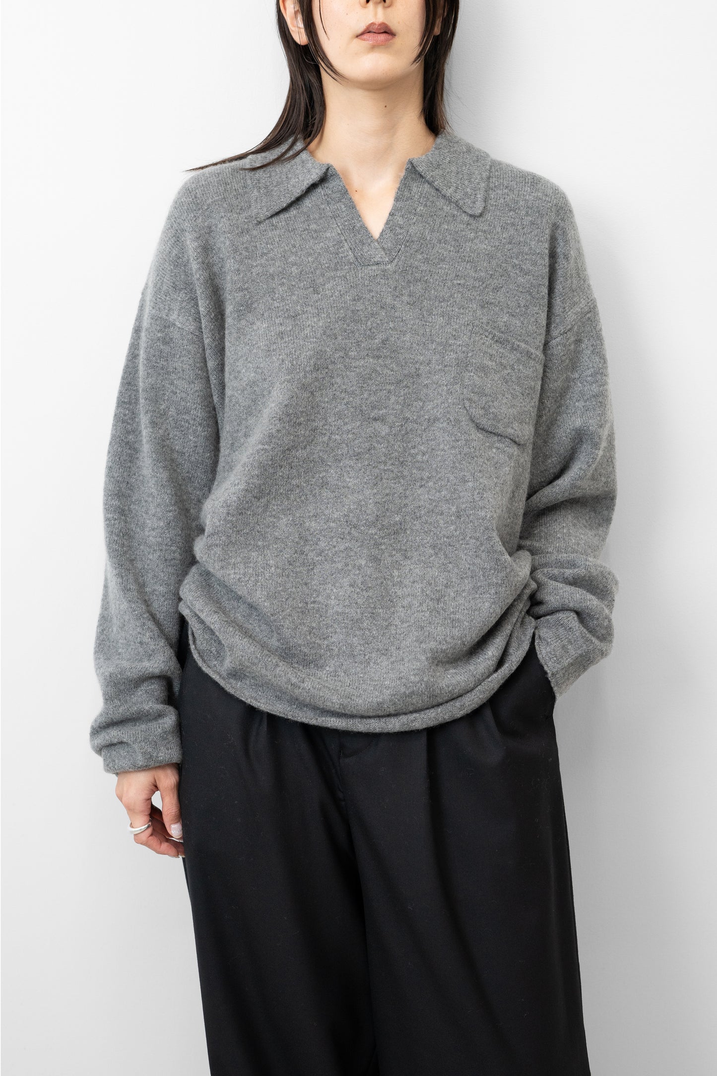 SEEALL/ SKIPPER POLO LS "GREY"