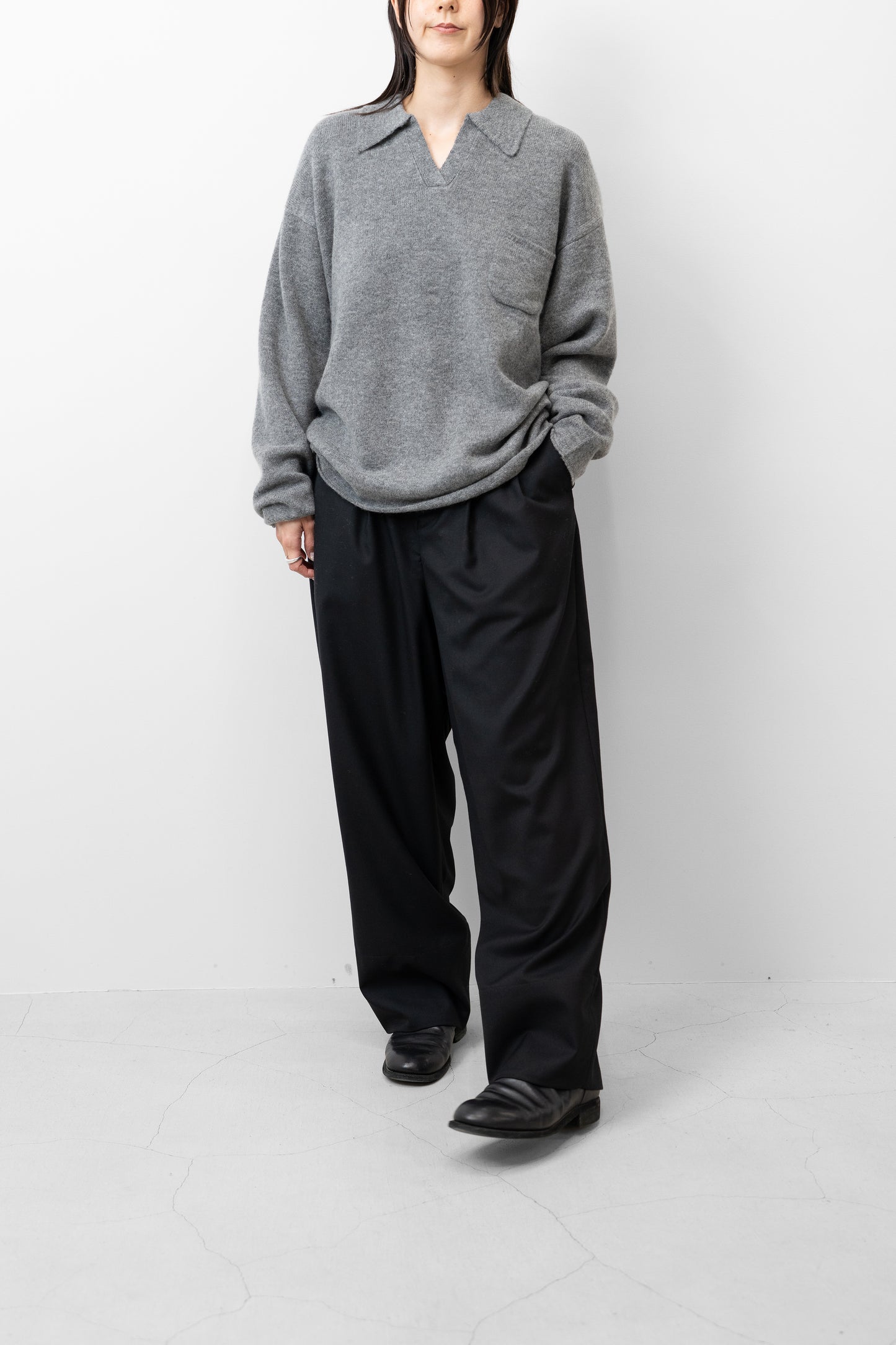 SEEALL/ SKIPPER POLO LS "GREY"