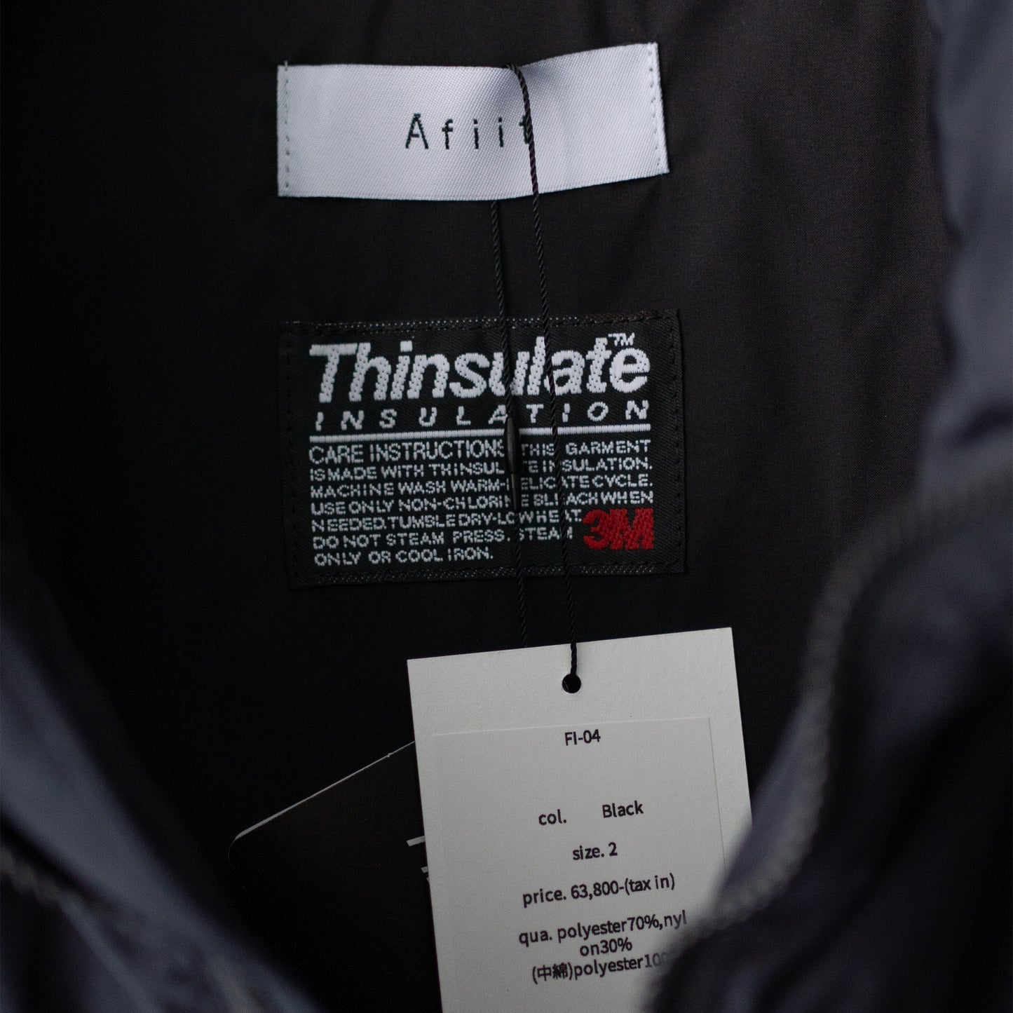 Afiit / WATER PROOF PUFF JACKET "BLACK"