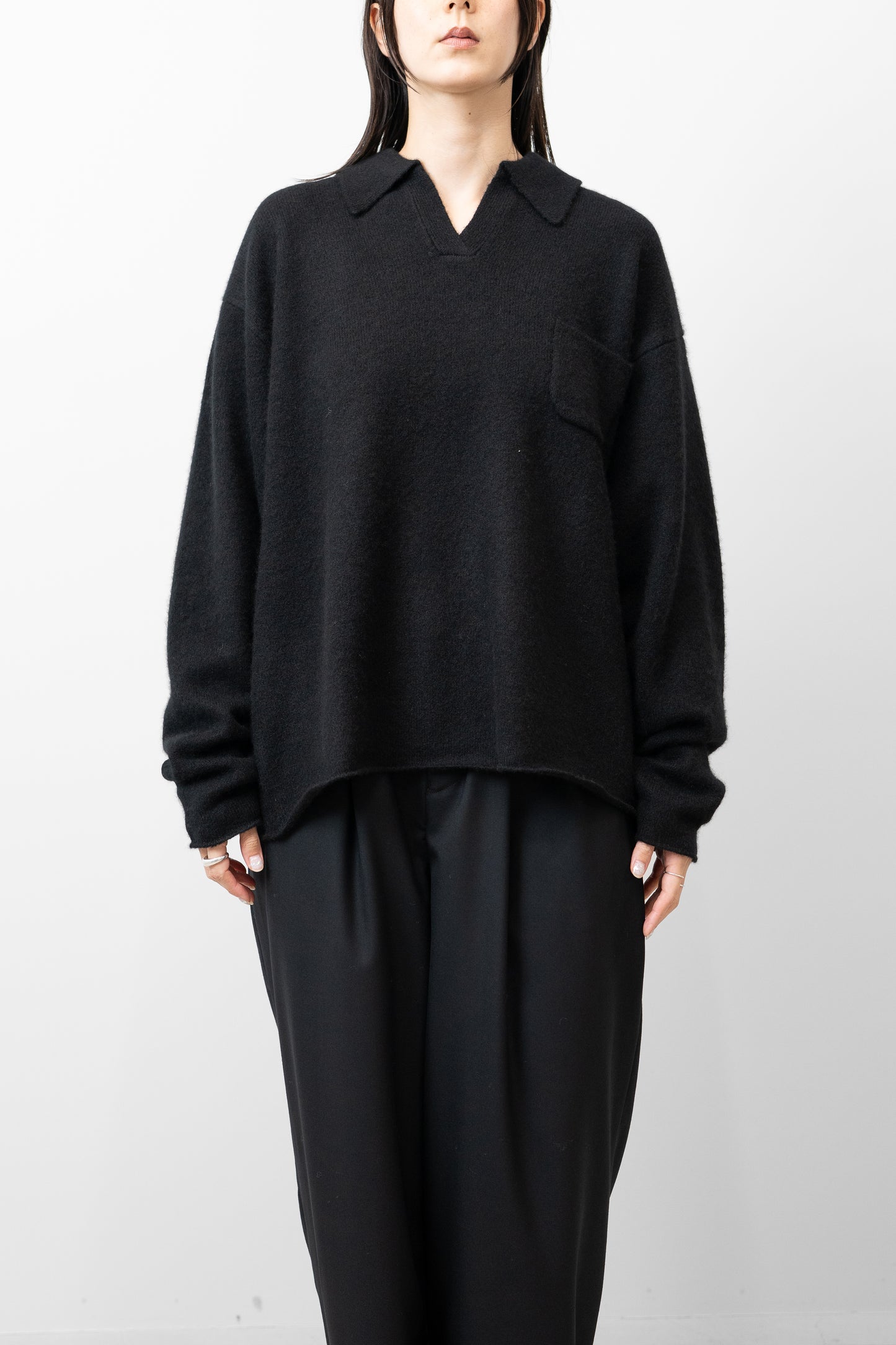 SEEALL/ SKIPPER POLO LS "BLACK"