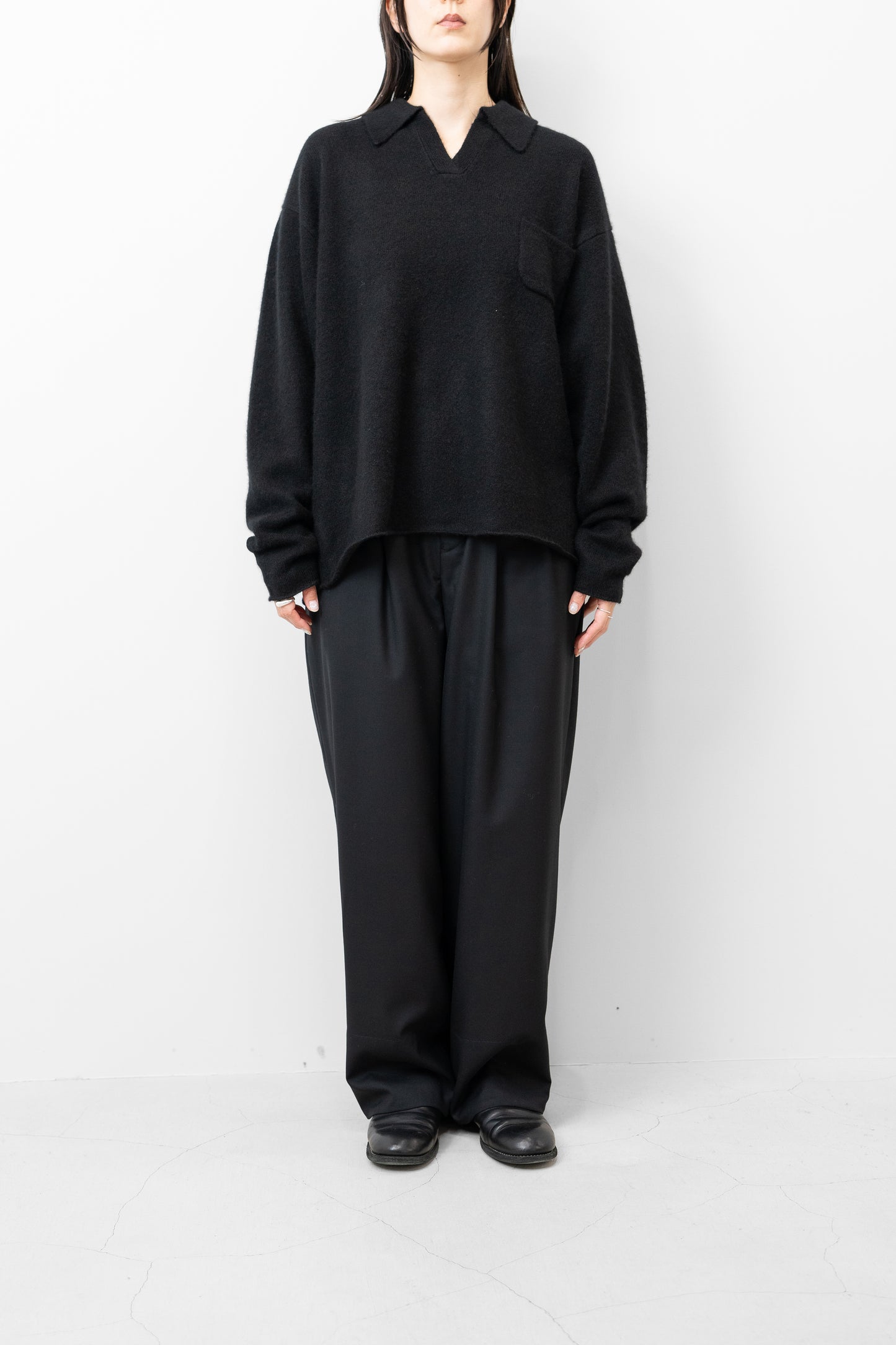 SEEALL/ SKIPPER POLO LS "BLACK"