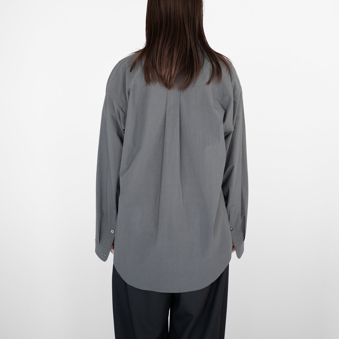 Antwort / COTTON TYPEWRITER FLY FRONT SHIRT "GREY"