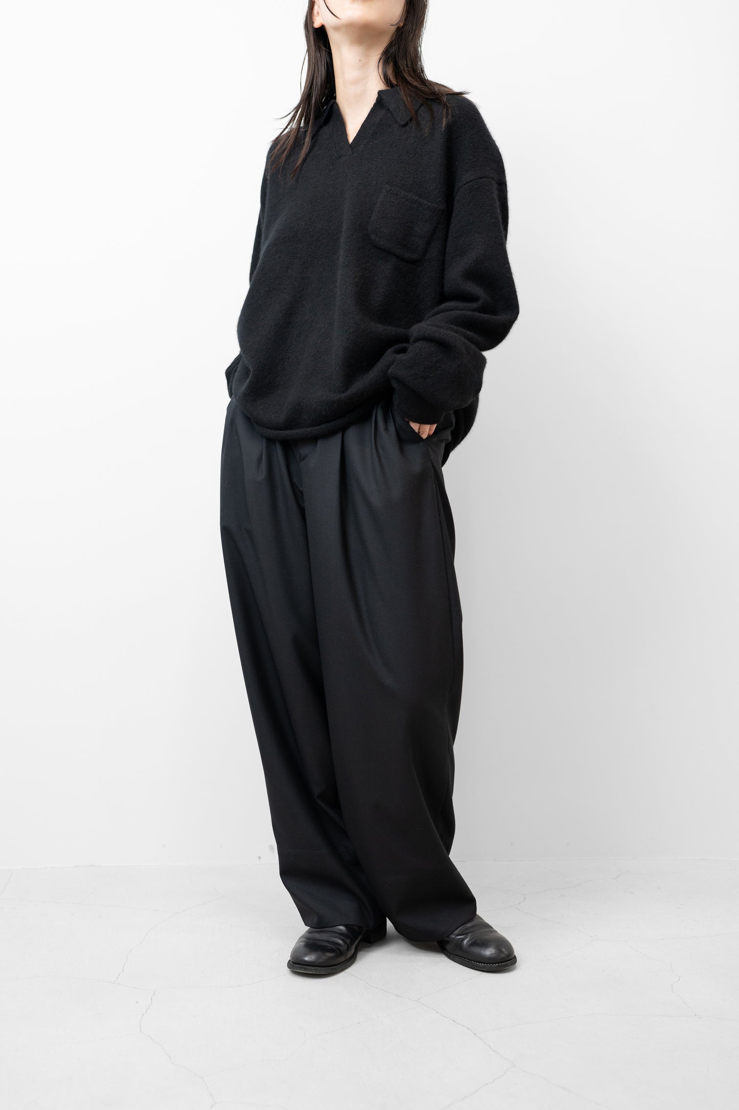 SEEALL/ SKIPPER POLO LS "BLACK"