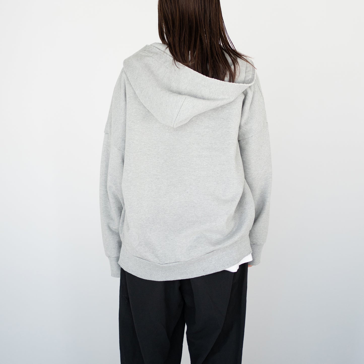 Antwort / CUT OFF ZIP HOODIE "GREY"