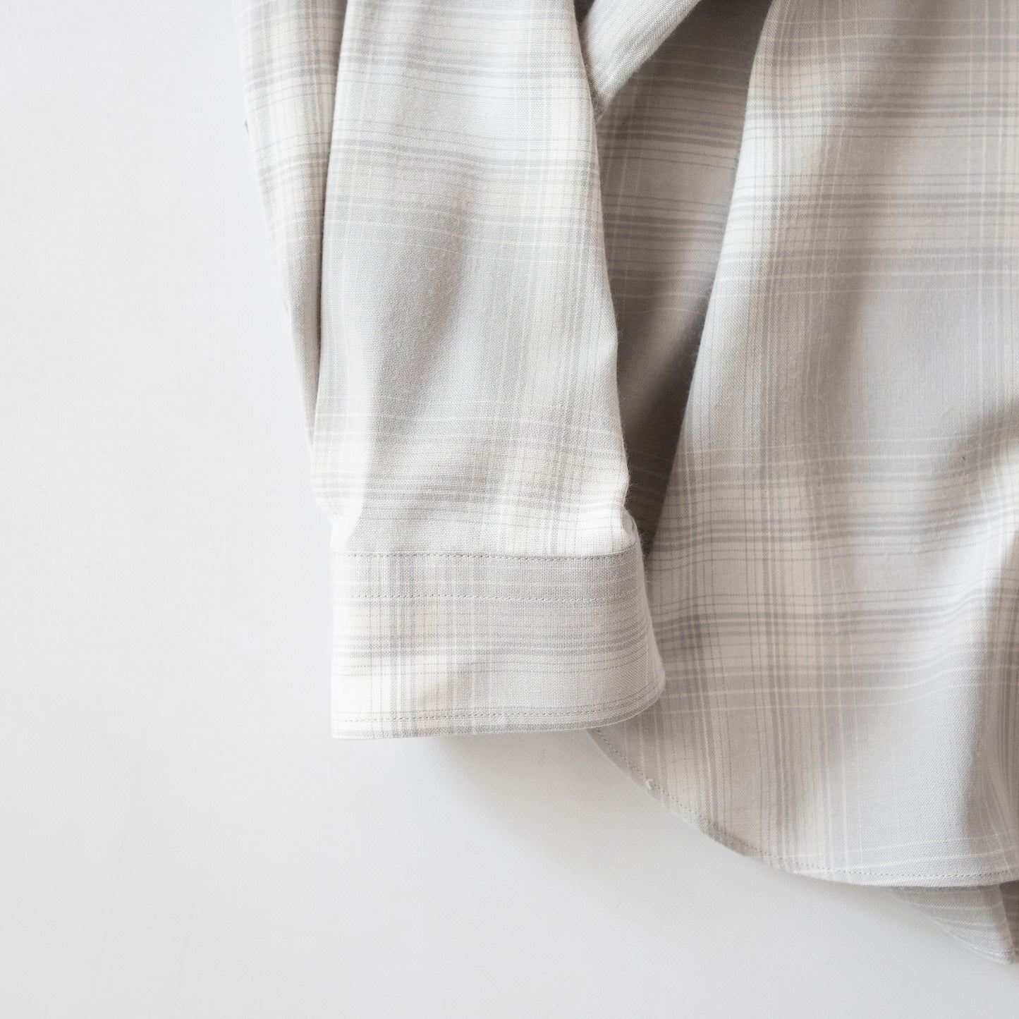 ENCOMING/ CLASSIC LONG SLEEVE SHIRT "WHITE CHECK"