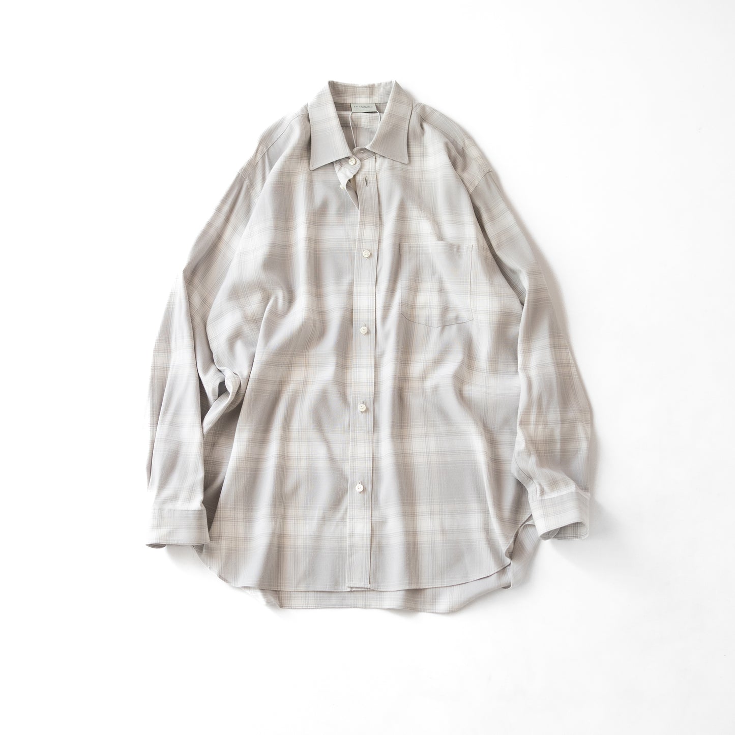 ENCOMING/ CLASSIC LONG SLEEVE SHIRT "WHITE CHECK"