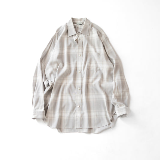 ENCOMING/ CLASSIC LONG SLEEVE SHIRT "WHITE CHECK"