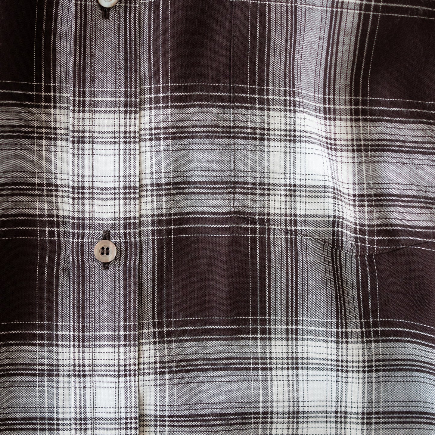 ENCOMING/ CLASSIC LONG SLEEVE SHIRT "BROWN CHECK"