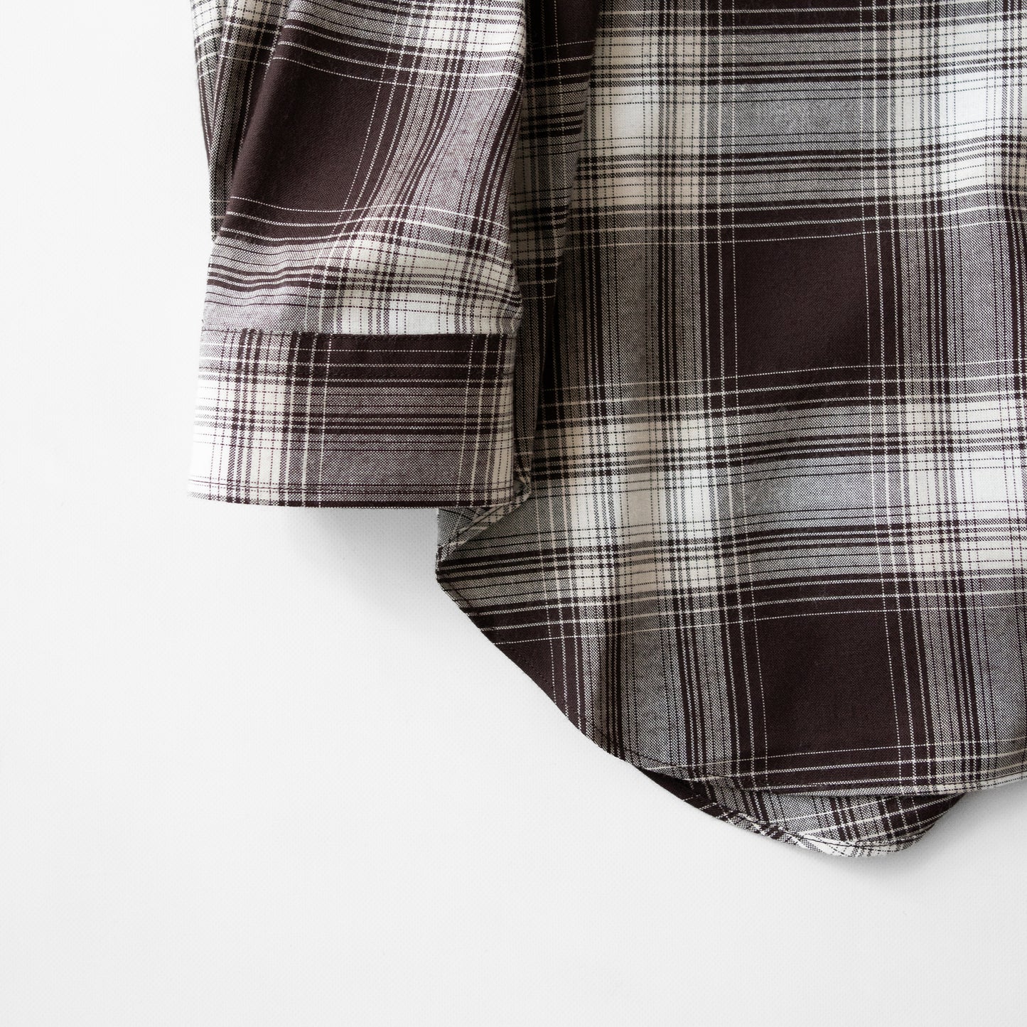 ENCOMING/ CLASSIC LONG SLEEVE SHIRT "BROWN CHECK"