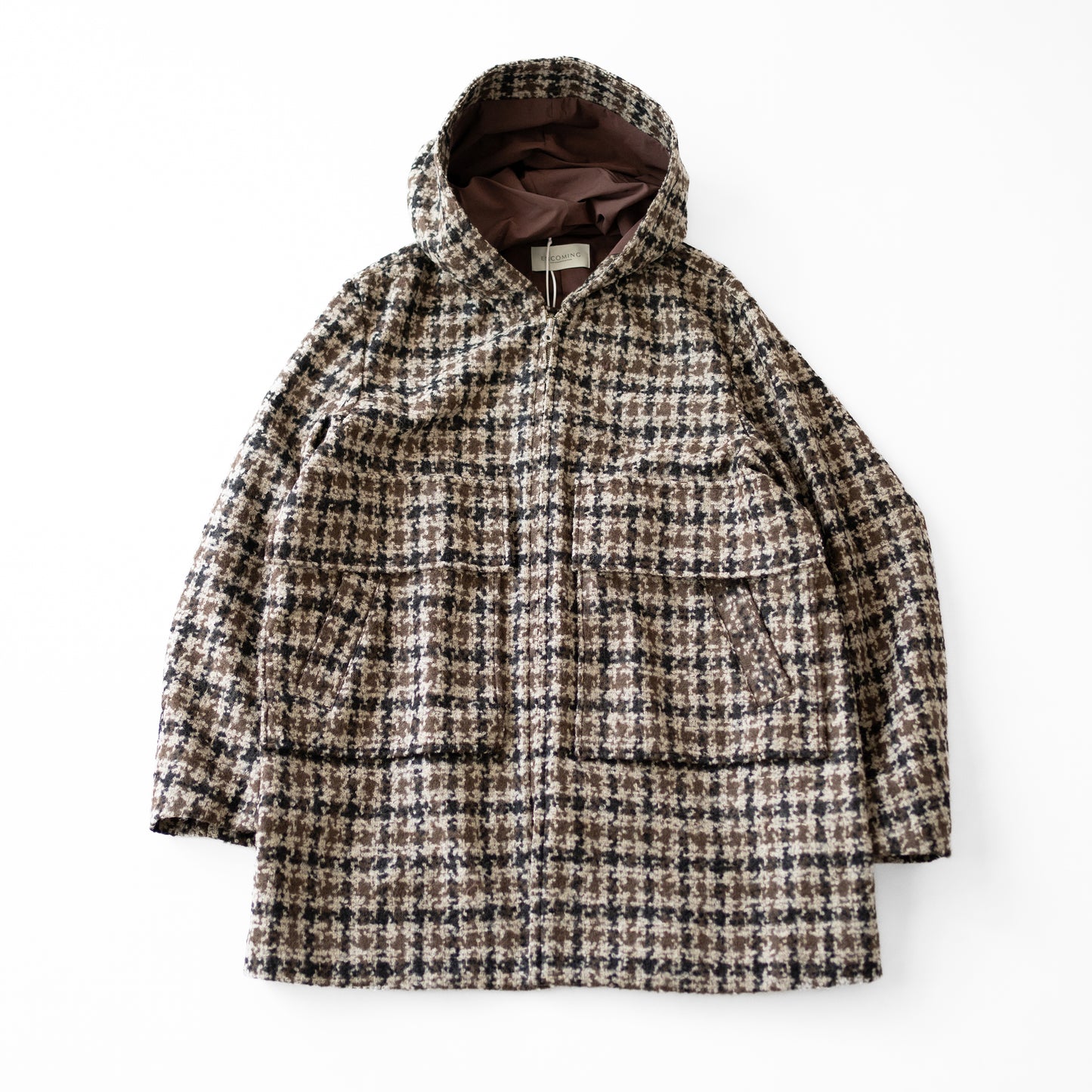 ENCOMING/ OVER PARKA COAT "BROWN"
