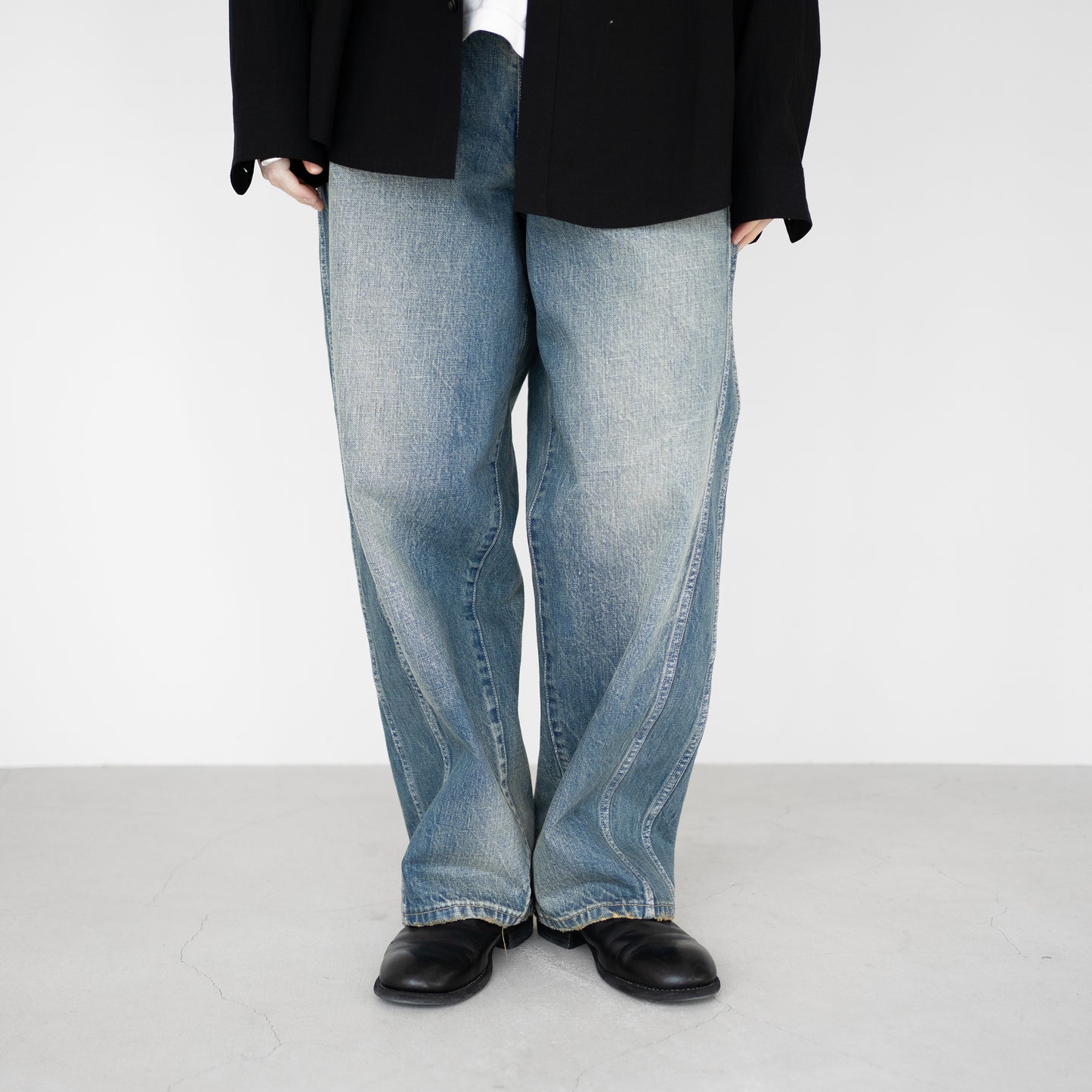 ROTOL/ Triple Seams 6P Denim Wide Damage "IND"