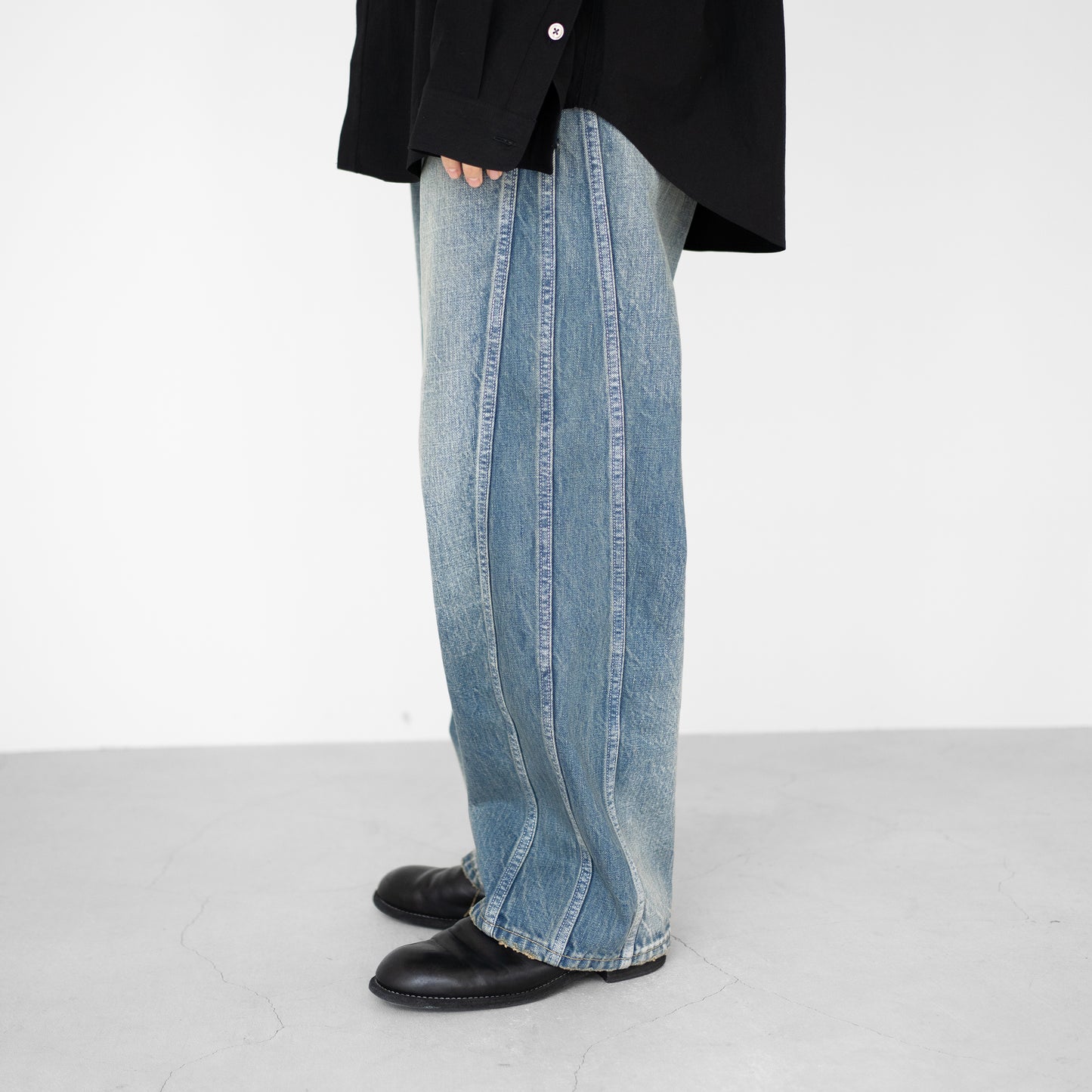 ROTOL/ Triple Seams 6P Denim Wide Damage "IND"