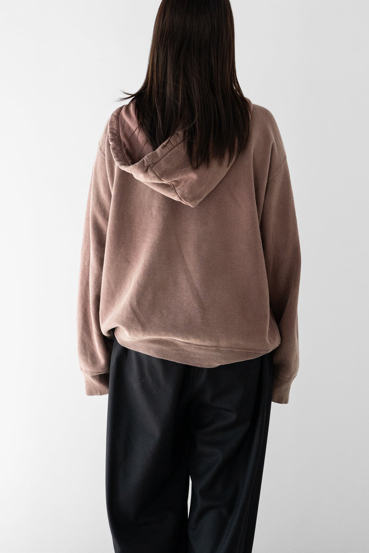 ANCELLM / FLEECE-LINED SWEAT HOODIE "MARRON"
