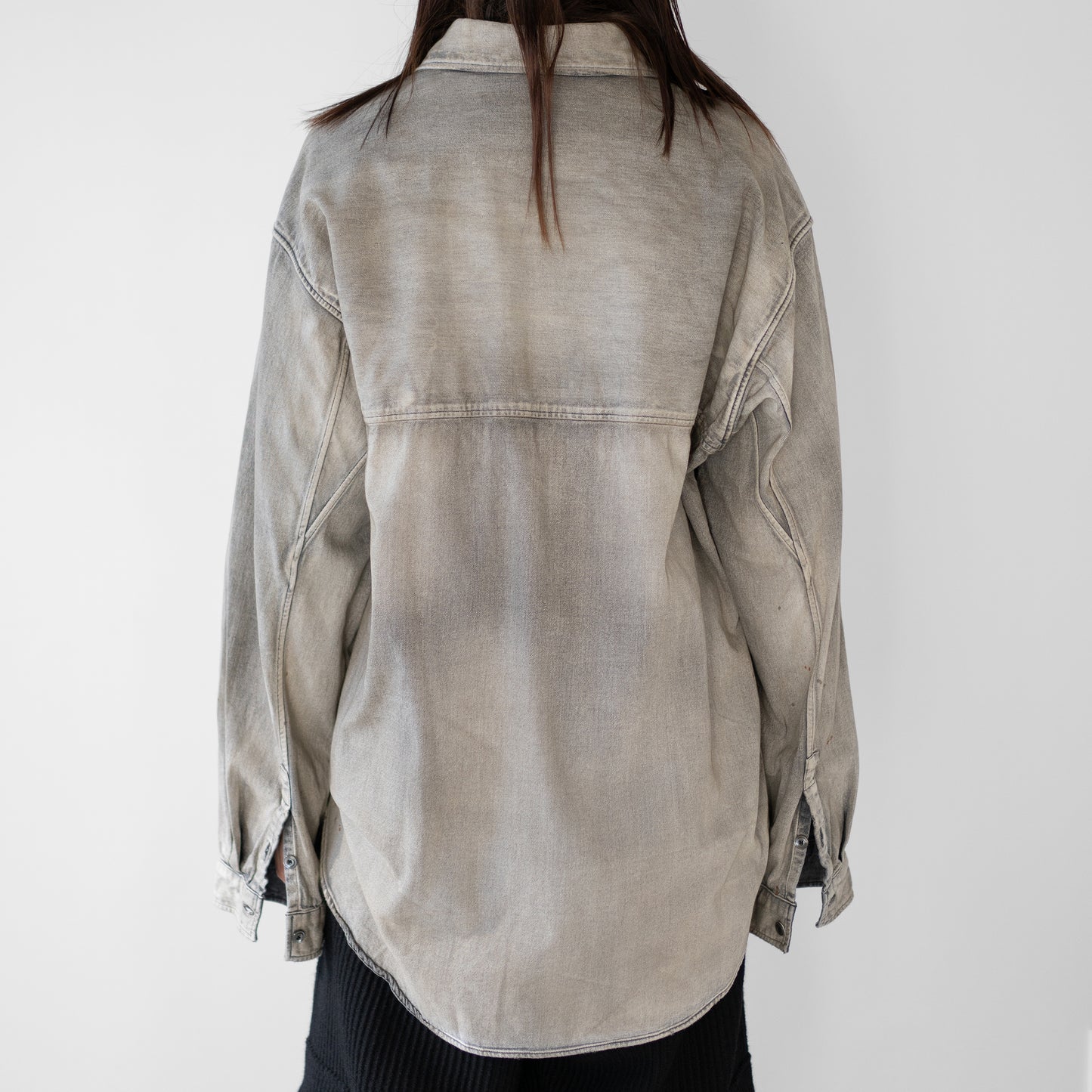 ANCELLM / DENIM DRESS SHIRT "BLACK"