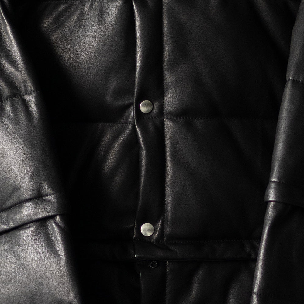 YOKE/ LEATHER MULTI DETACHABLE RV DOWN JACKET "BLACK"