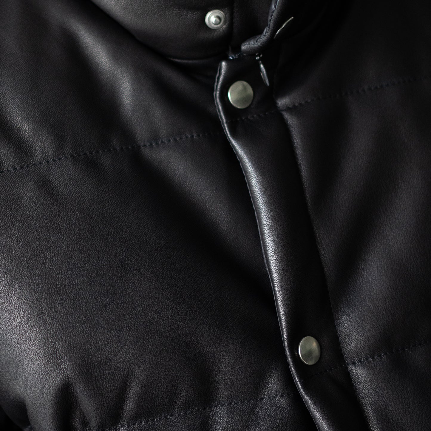 YOKE/ LEATHER MULTI DETACHABLE RV DOWN JACKET "BLACK"