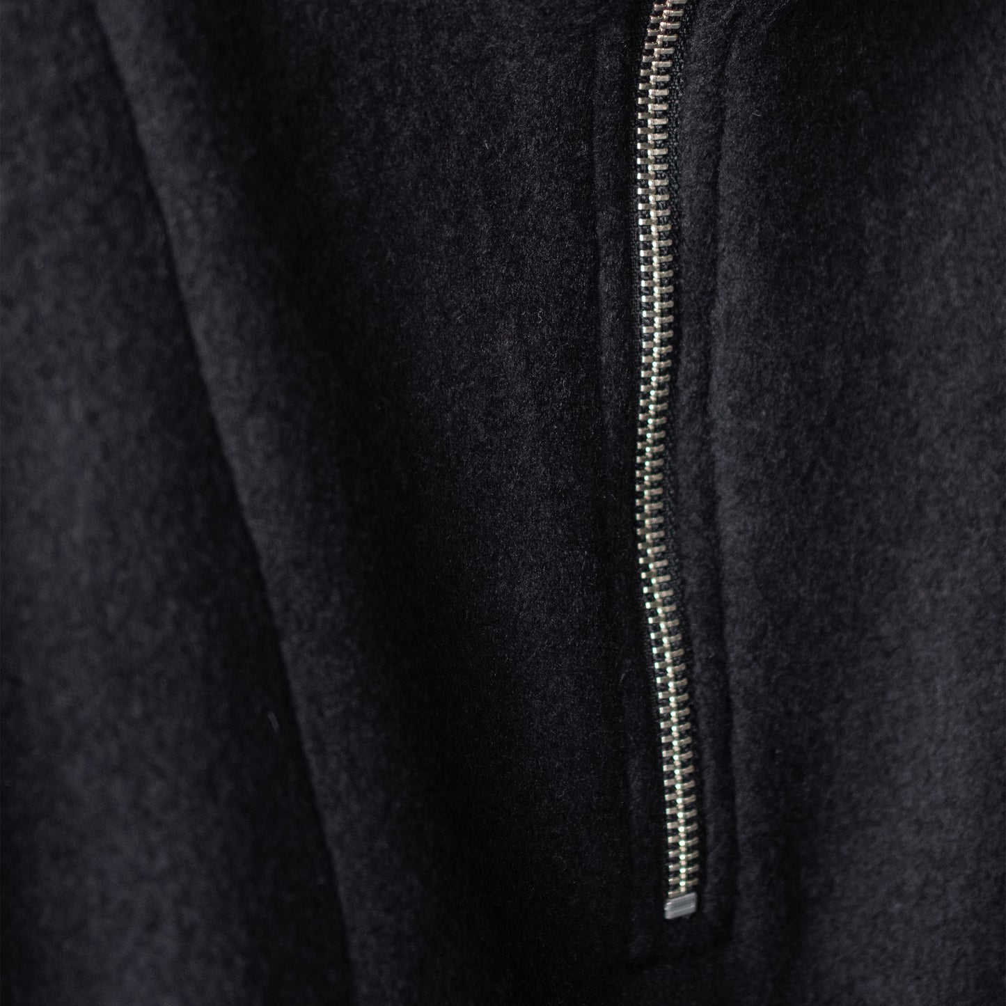 YOKE/ SILK FREECE HALF ZIP PULLOVER "BLACK"