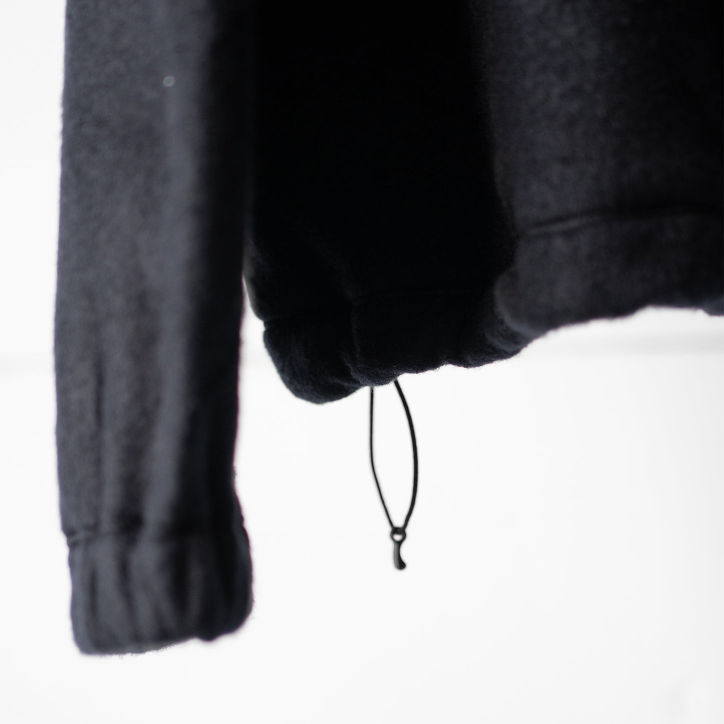 YOKE/ SILK FREECE HALF ZIP PULLOVER "BLACK"