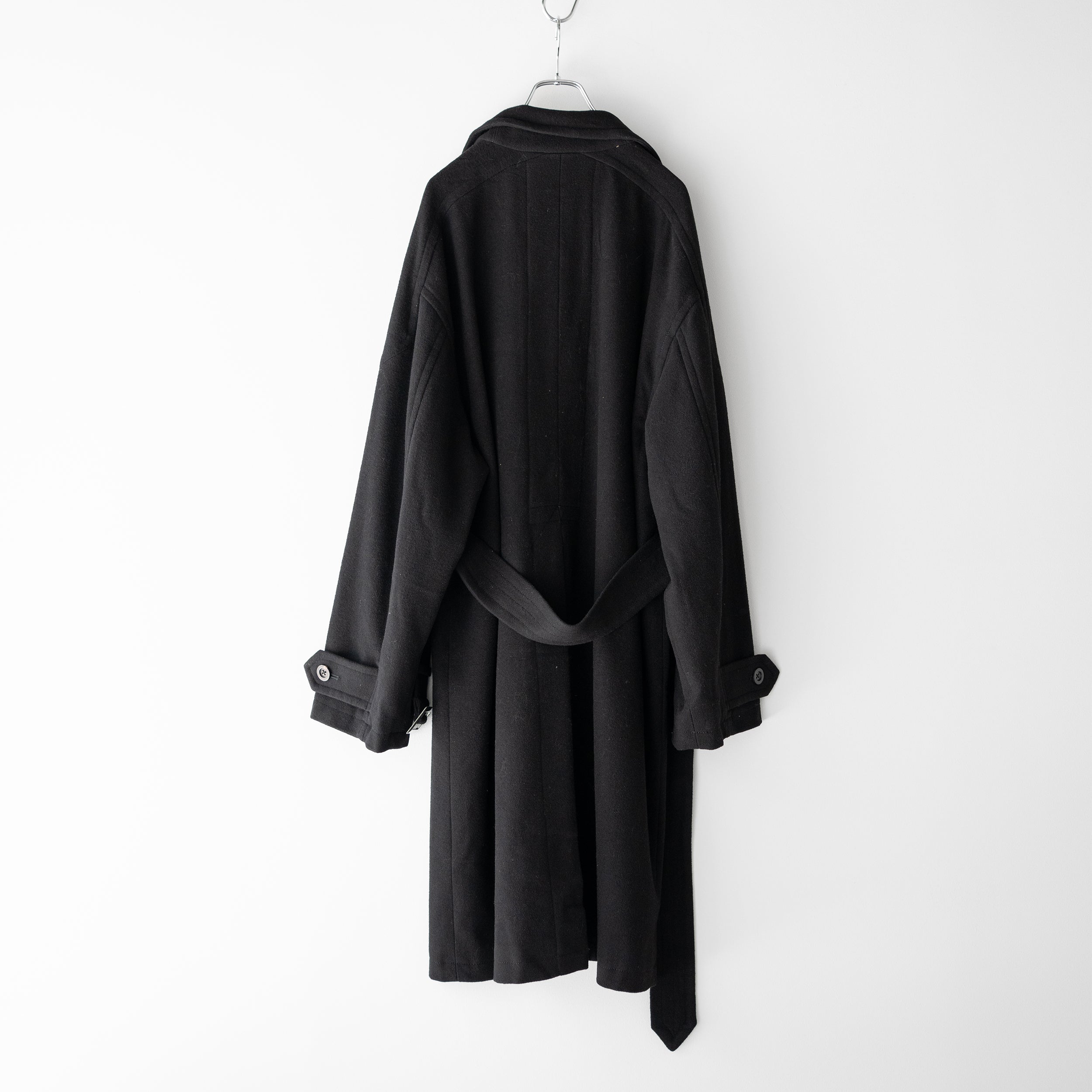 ANCELLM DRILL BALMACAAN COAT BLACK 2 ANCELLM - DRILL BALMACAAN