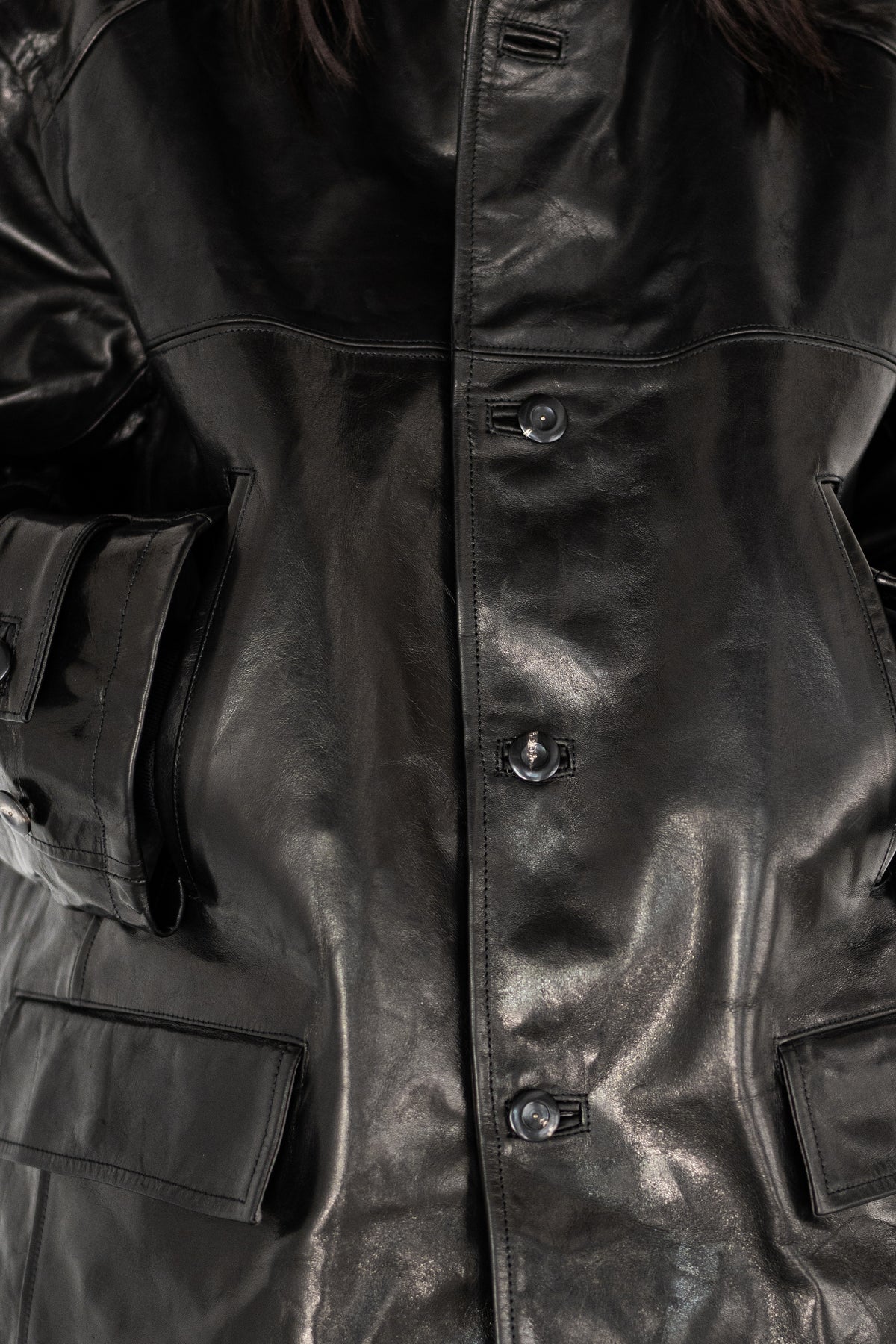 ANCELLM / H.L HALF COAT "BLACK"