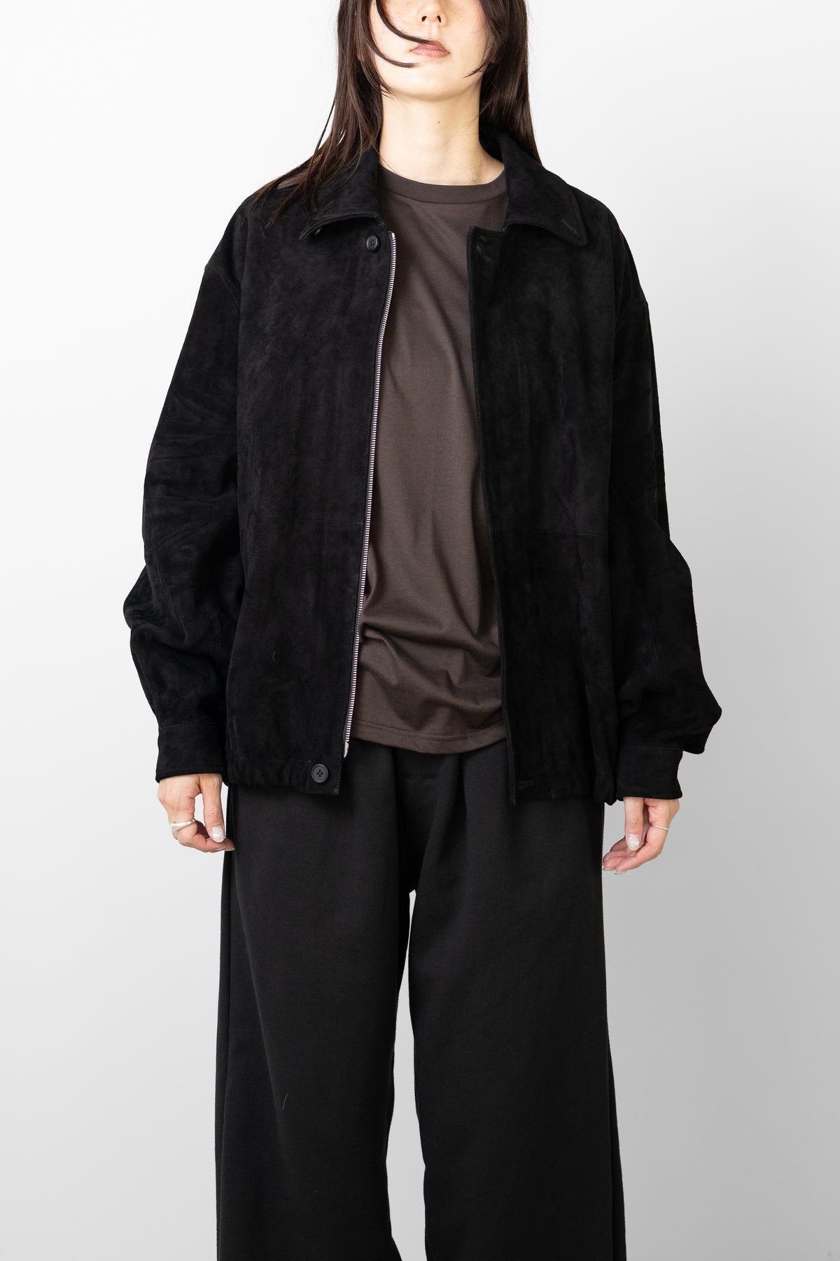 ssstein/ GOAT SUEDE ZIP JACKET "BLACK"