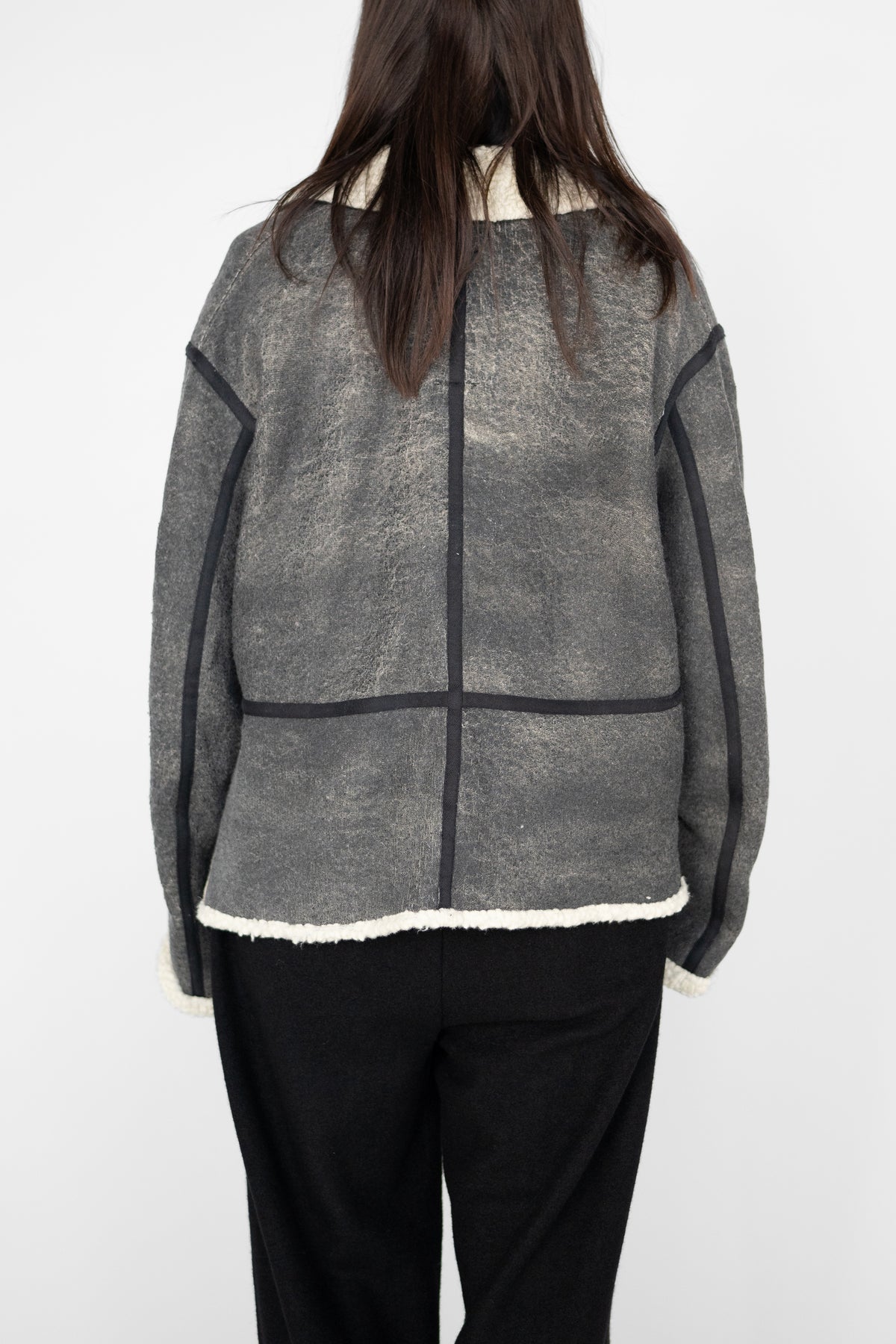 ANTHEM A/ CRACK WOOL BOA BOMBER JACKET "Carbon"