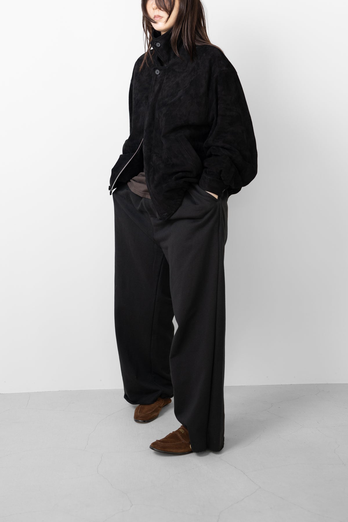 ssstein/ GOAT SUEDE ZIP JACKET "BLACK"