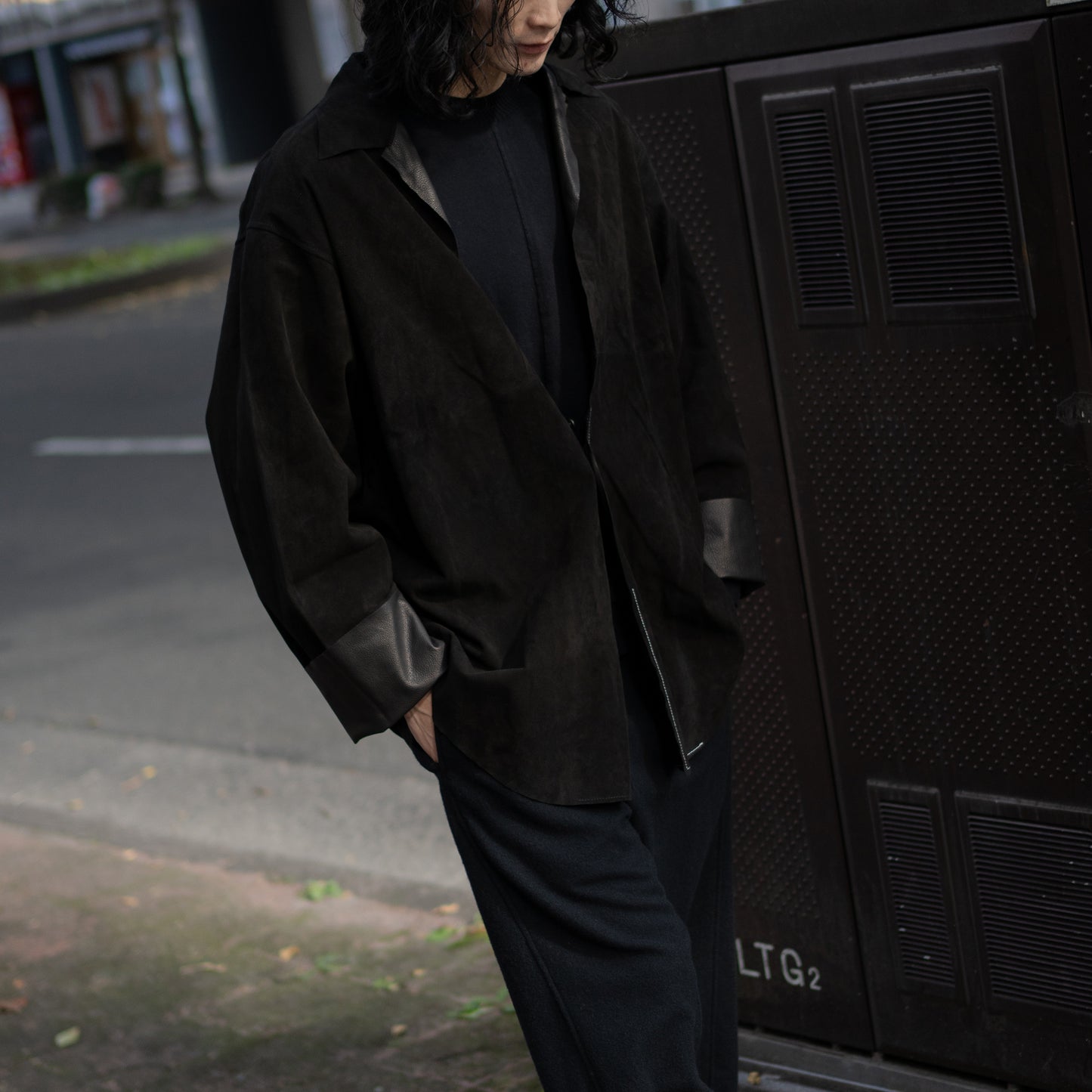 barbell object / leather 3b sh "black"