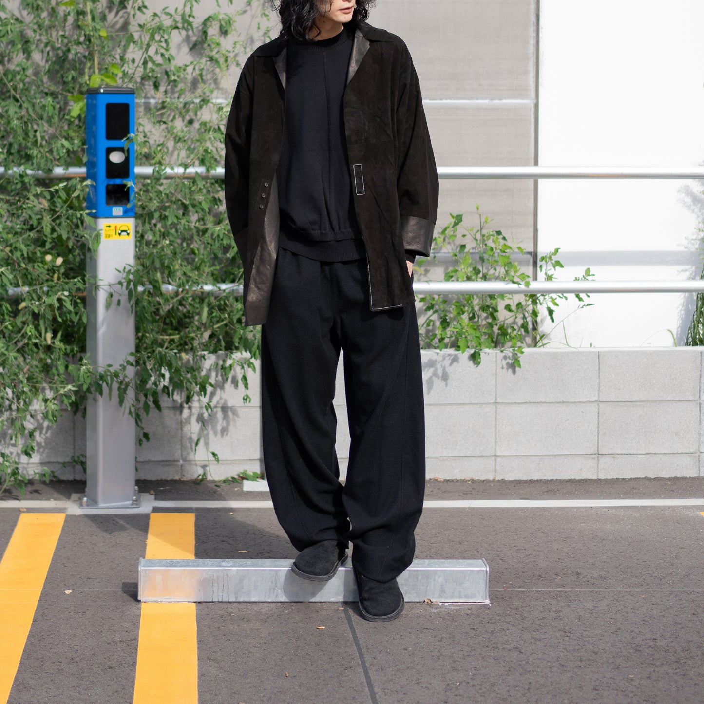 barbell object / leather 3b sh "black"