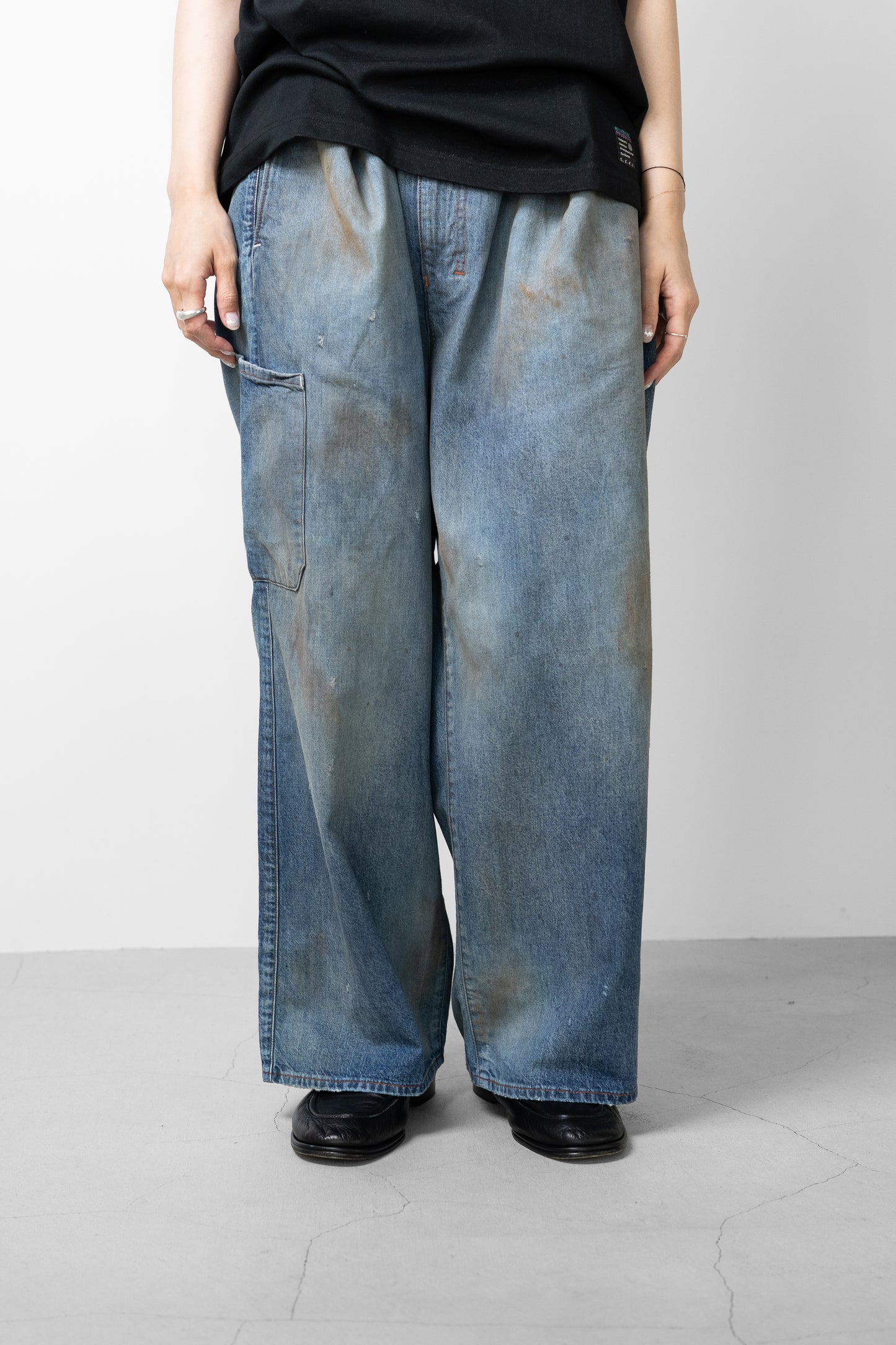 ANCELLM / DENIM PAINTER PANTS "INDIGO"