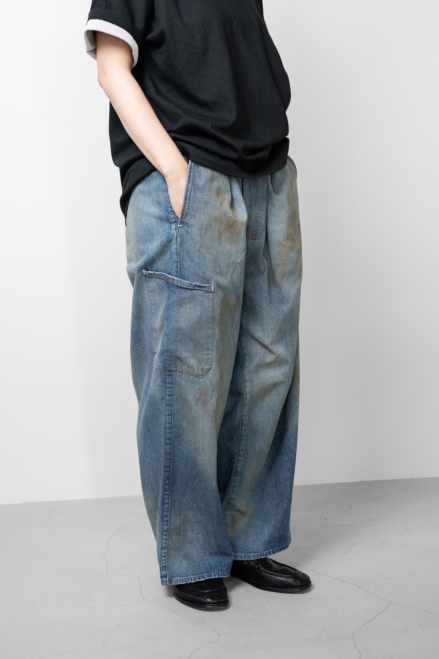 ANCELLM / DENIM PAINTER PANTS "INDIGO"