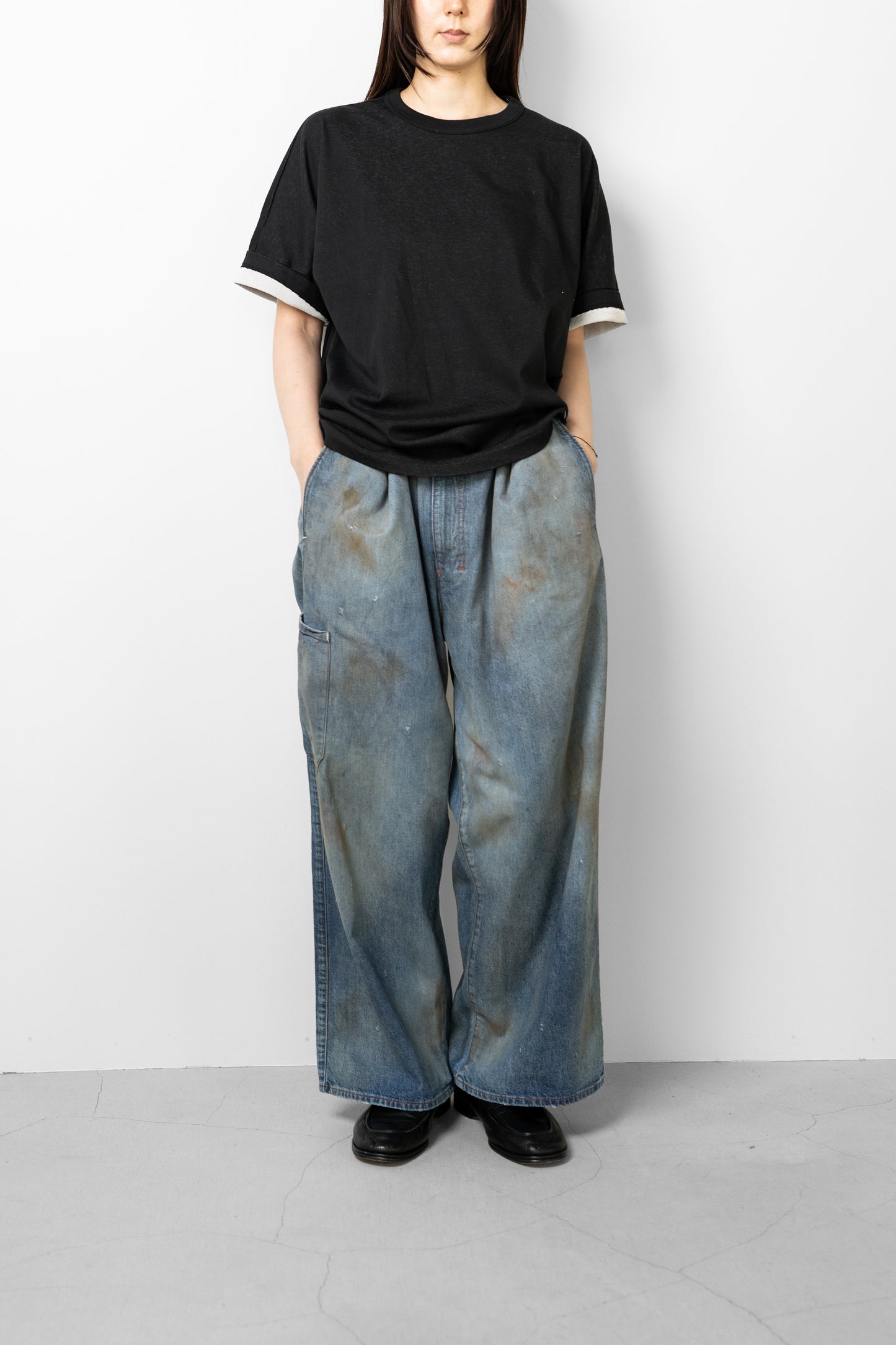 ANCELLM / DENIM PAINTER PANTS "INDIGO"