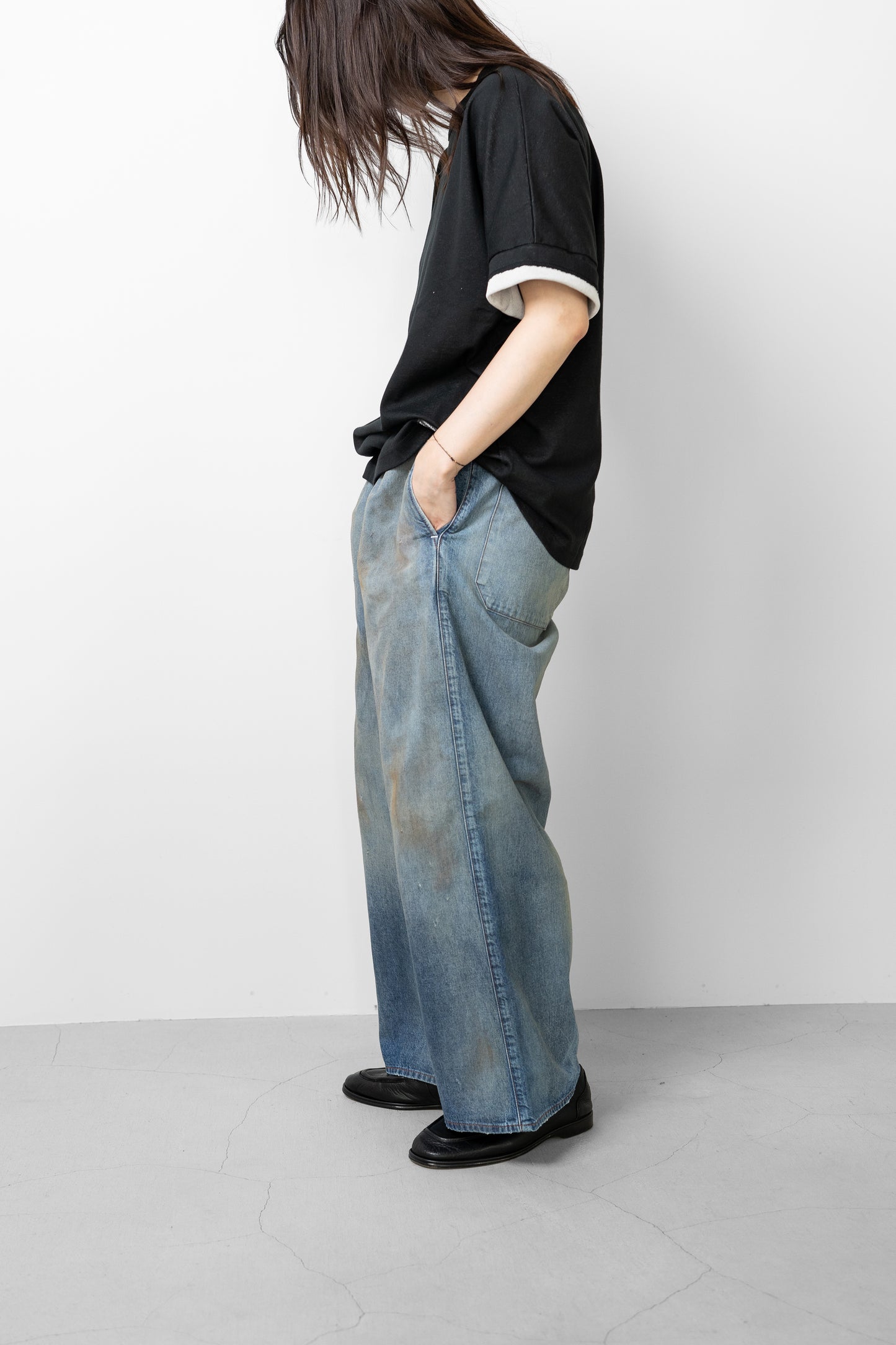 ANCELLM / DENIM PAINTER PANTS "INDIGO"
