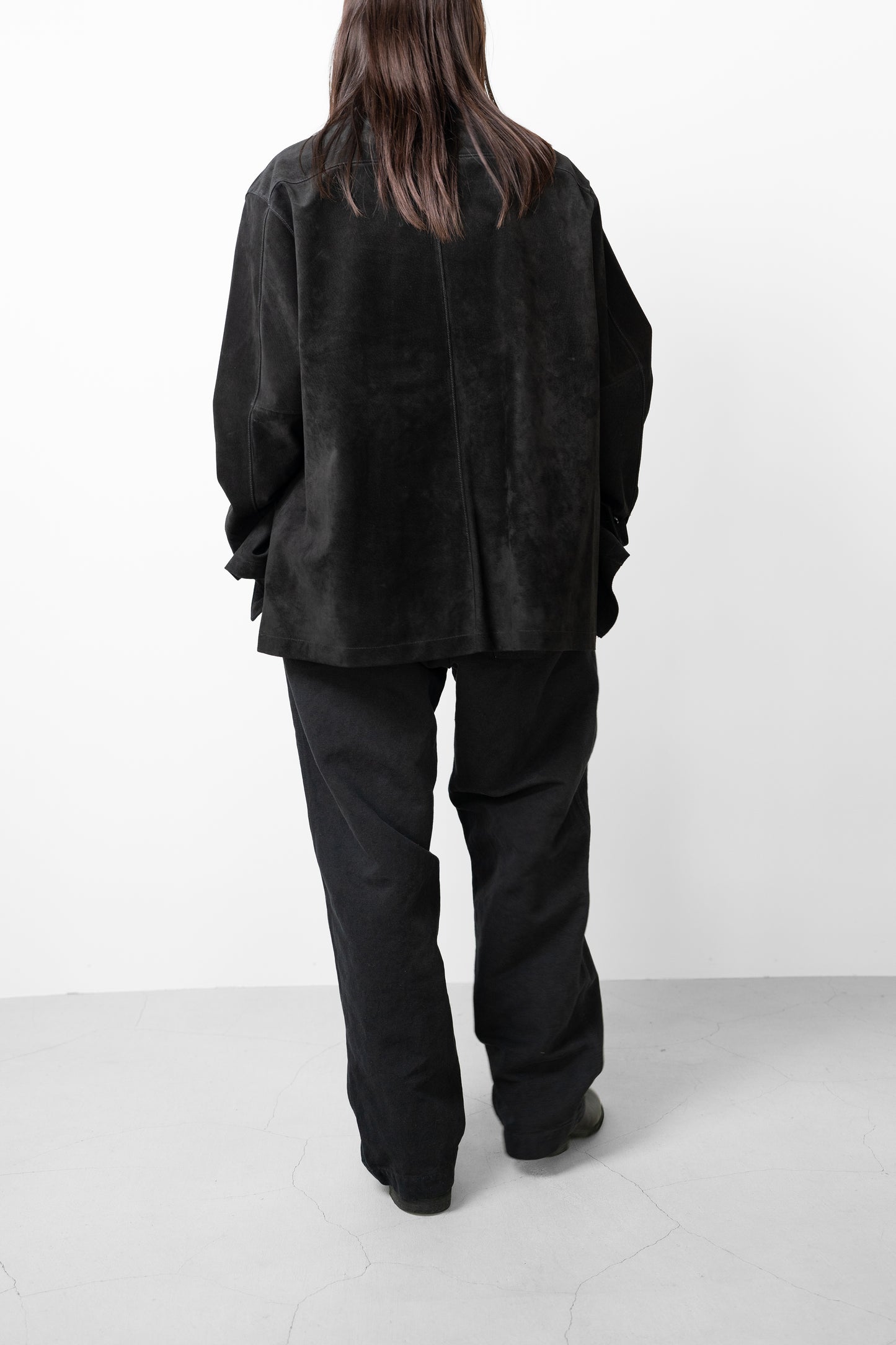 YOKE/ Pig Suede Shirt Jacket "BLACK"