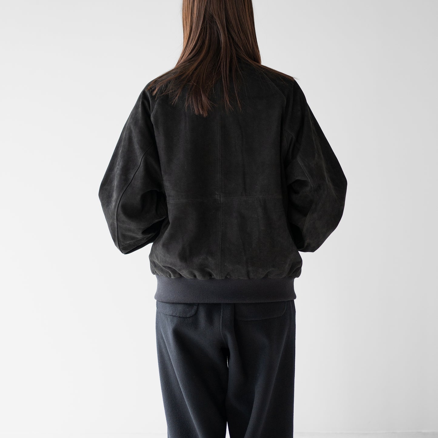 ssstein/ COW NUBUCK SWING TOP JACKET "BLACK"