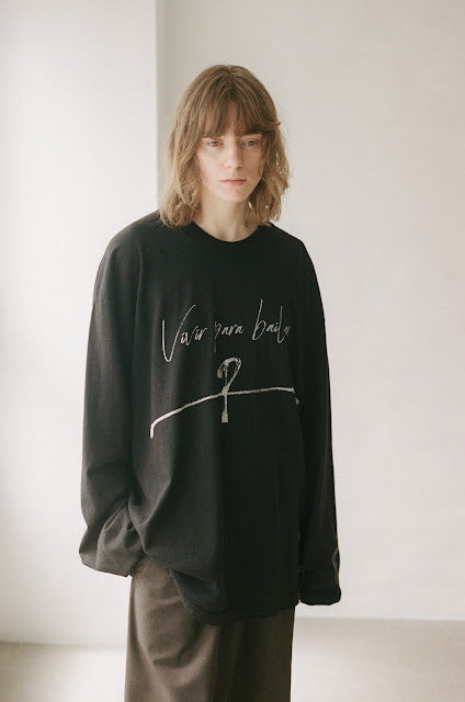 ESSAY/ Oversized Garment Dye L/S T-Shirt "DANCE"